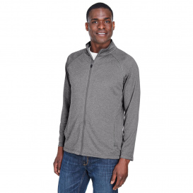 Devon & Jones DG420 Men\'s Stretch Tech-Shell Compass Full Zip - Dark Grey Heather