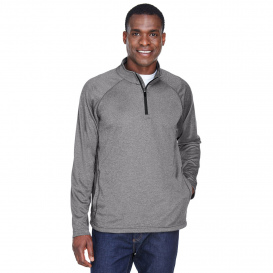 Devon & Jones DG440 Men\'s Stretch Tech-Shell Compass 1/4-Zip - Dark Grey Heather