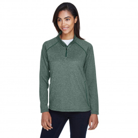 Devon & Jones DG440W Ladies Stretch Tech-Shell Compass Quarter-Zip - Forest Heather