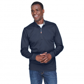 Devon & Jones DG479 Men\'s DRYTEC20 Performance Quarter-Zip -Navy/Grey Heather/Graphite