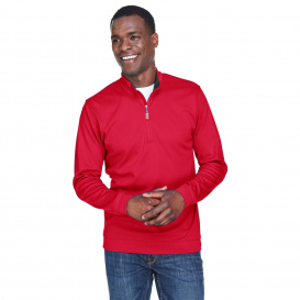 Devon & Jones DG479 Men\'s DRYTEC20 Performance Quarter-Zip - Red/Navy/Red