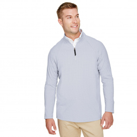 Devon & Jones DG480 CrownLux Performance Clubhouse Micro-Stripe Quarter-Zip - Navy