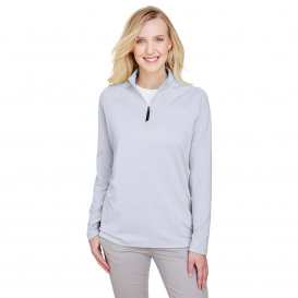 Devon & Jones DG480W CrownLux Performance Ladies Clubhouse Micro-Stripe Quarter-Zip - Navy