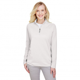 Devon & Jones DG480W CrownLux Performance Ladies Clubhouse Micro-Stripe Quarter-Zip - Silver