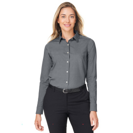 Devon & Jones DG505W Ladies CrownLux Performance Spencer Poplin Shirt - Graphite Melange