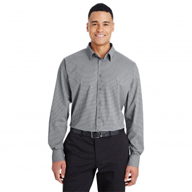 Devon & Jones DG535 CrownLux Performance Tonal Mini Check Shirt - Graphite