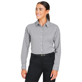 Devon & Jones DG536W Ladies CrownLux Performance Gingham Shirt - Graphite/White