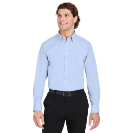 Devon & Jones DG537 CrownLux Performance Microstripe Shirt - French Blue/White