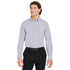 Devon & Jones DG537 CrownLux Performance Microstripe Shirt - Graphite/White