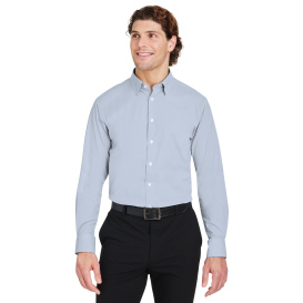 Devon & Jones DG537 CrownLux Performance Microstripe Shirt - Navy/White