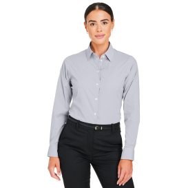 Devon & Jones DG537W Ladies CrownLux Performance Microstripe Shirt - Graphite/White