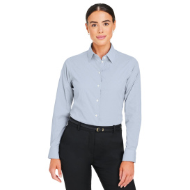 Devon & Jones DG537W Ladies CrownLux Performance Microstripe Shirt - Navy/White