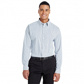 Devon & Jones DG540 CrownLux Performance Mens Micro Windowpane Shirt - Navy/White