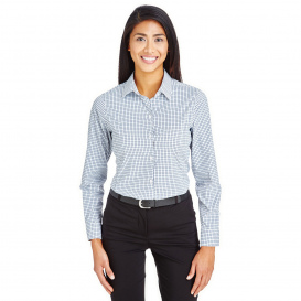 Devon & Jones DG540W CrownLux Performance Ladies Micro Windowpane Shirt - Navy/White