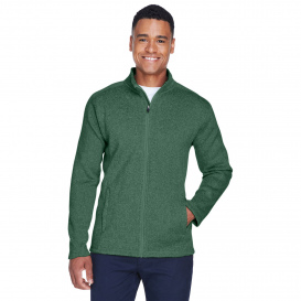 Devon & Jones DG793 Men\'s Bristol Full Zip Sweater Fleece Jacket - Forest Heather