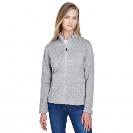 Devon & Jones DG793W Ladies Bristol Full Zip Sweater Fleece Jacket - Grey Heather