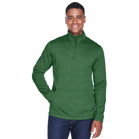 Devon & Jones DG798 Men\'s Newbury Melange Fleece 1/4-Zip - Forest Heather