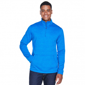 Devon & Jones DG798 Men\'s Newbury Melange Fleece 1/4-Zip - French Blue Heather