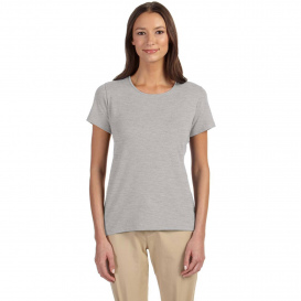 Devon & Jones DP182W Ladies Perfect Fit Shell T-Shirt - Grey Heather