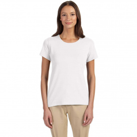 Devon & Jones DP182W Ladies Perfect Fit Shell T-Shirt - White