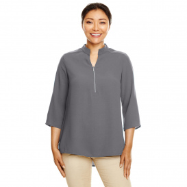 Devon & Jones DP611W Ladies Perfect fit 3/4 Sleeve Crepe Tunic - Graphite