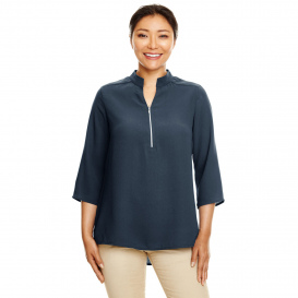 Devon & Jones DP611W Ladies Perfect fit 3/4 Sleeve Crepe Tunic - Navy