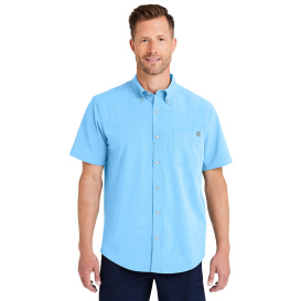 HUK H150154 Kona Solid Short Sleeve Shirt - Marolina Blue