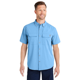 HUK H150183 Creekbed Short Sleeve Shirt - Marolina Blue