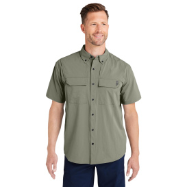 HUK H150183 Creekbed Short Sleeve Shirt - Moss