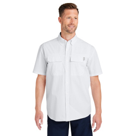 HUK H150183 Creekbed Short Sleeve Shirt - White