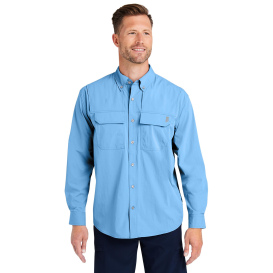 HUK H150184 Creekbed Long Sleeve Shirt - Marolina Blue