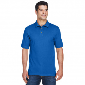 Harriton M200 Mens 6 oz. Ringspun Cotton Pique Short-Sleeve Polo - True Royal