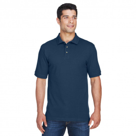 Harriton M200T Men\'s Tall 6 oz. Ringspun Cotton Pique Short-Sleeve Polo - Navy