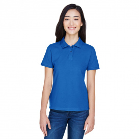 Harriton M200W Ladies 6 oz. Ringspun Cotton Pique Short-Sleeve Polo - True Royal