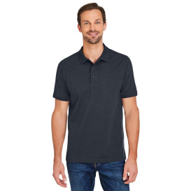 Harriton M205 Valiant Cotton Snag Protect Pocket Polo - Dark Charcoal