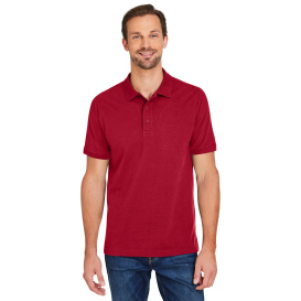 Harriton M205 Valiant Cotton Snag Protect Pocket Polo - Red