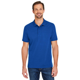 Harriton M205 Valiant Cotton Snag Protect Pocket Polo - True Royal