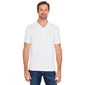 Harriton M205 Valiant Cotton Snag Protect Pocket Polo - White