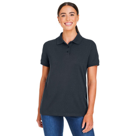 Harriton M205W Ladies Valiant Cotton Snag Protect Polo - Dark Charcoal