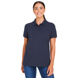 Harriton M205W Ladies Valiant Cotton Snag Protect Polo - Dark Navy