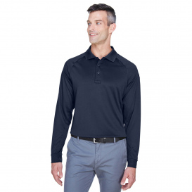 Harriton M211L Mens Advantage Snag Protection Plus Long-Sleeve Tactical Polo - Dark Navy