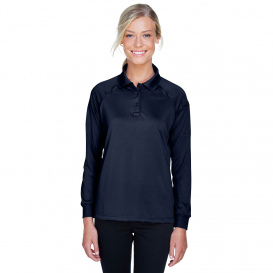 Harriton M211LW Ladies Advantage Snag Protection Plus Long Sleeve Tactical Polo - Dark Navy