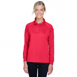 Harriton M211LW Ladies Advantage Snag Protection Plus Long Sleeve Tactical Polo - Red