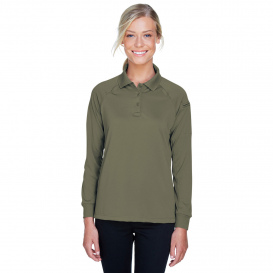 Harriton M211LW Ladies Advantage Snag Protection Plus Long Sleeve Tactical Polo - Tactical Green 