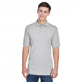 Harriton M265 Men\'s 5.6oz. Easy Blend Polo - Grey Heather