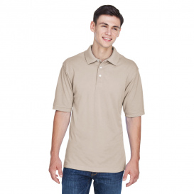 Harriton M265 Men\'s 5.6oz. Easy Blend Polo - Stone