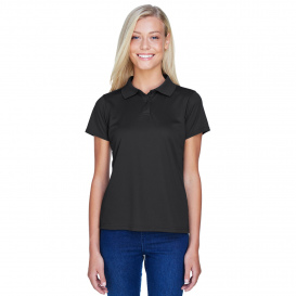 Harriton M315W Ladies 4 oz. Polytech Polo - Black