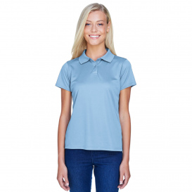 Harriton M315W Ladies 4 oz. Polytech Polo - Light Blue