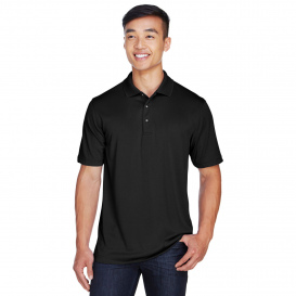 Harriton M345 Men\'s Advantage Snag Protection Plus IL Snap Placket Polo - Black