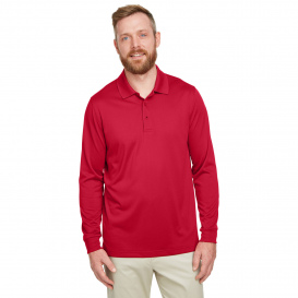 Harriton M348L Men\'s Advantage Snag Protection Plus IL Long Sleeve Polo - Red